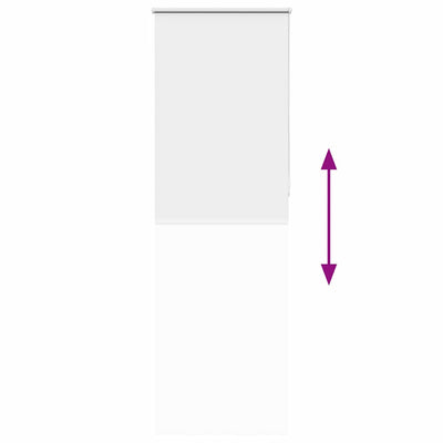 Valkoinen rullaverho blackout Lutia 75x230cm (kankaan leveys 70,7 cm)