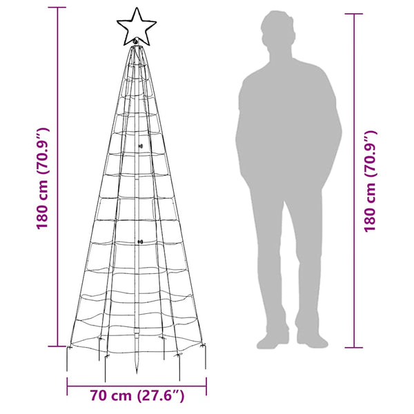 LED-joulukuusi piikeillä 220 LEDiä lämpimän valkoisena 180 cm