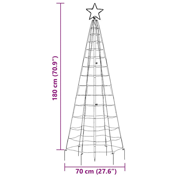 LED-joulukuusi piikeillä 220 LEDiä lämpimän valkoisena 180 cm