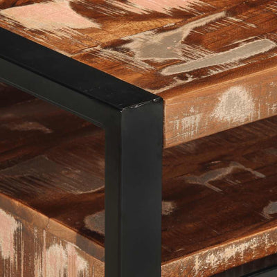 Monivärinen sohvapöytä Michalakis 90x50x36cm (massiivipuu kierrätetty)