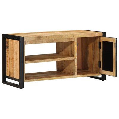 Kenkäpenkki Ruskea 100 x 40 x 50 cm Täysi Mangopuu