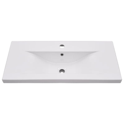 Kylpyhuonekalustesarja Gavin (2-osainen, keramiikka ja puu)