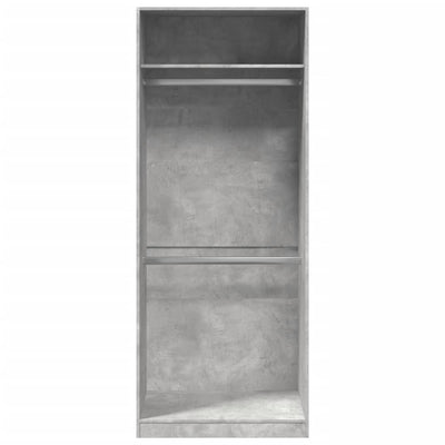 Vaatekaappi betoninharmaa 80x50x200 cm lastulevy