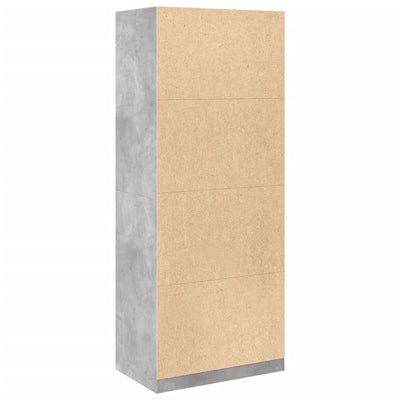 Vaatekaappi betoninharmaa 80x50x200 cm lastulevy