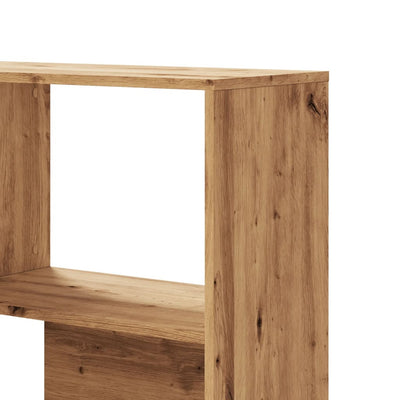 Kulmakirjahylly 4 tasoa artesaanitammi 85x85x140cm tekninen puu