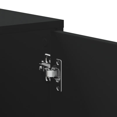 Kulmakaappi musta 160x40x45 cm lastulevy