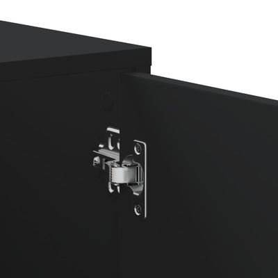 Kulmakaappi musta 200x40x45 cm lastulevy