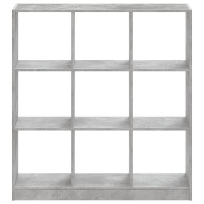 Kirjahylly betoninharmaa 102x32x108 cm tekninen puu