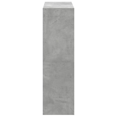 Kirjahylly betoninharmaa 102x32x108 cm tekninen puu