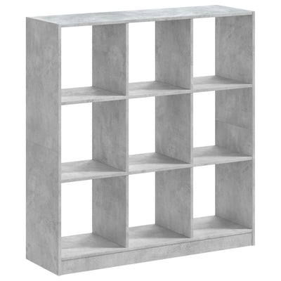 Kirjahylly betoninharmaa 102x32x108 cm tekninen puu