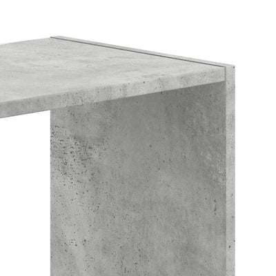 Kirjahylly betoninharmaa 102x32x108 cm tekninen puu