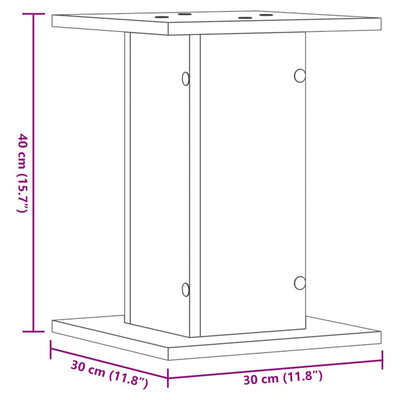 Kasvitelineet 2 kpl betoninharmaa 30x30x40 cm tekninen puu