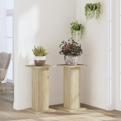 Kasvitelineet 2 kpl Sonoma-tammi 30x30x60 cm tekninen puu