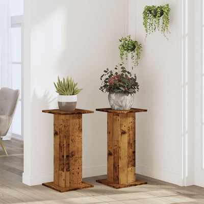 Kasvitelineet 2 kpl vanha puu 30x30x60 cm tekninen puu