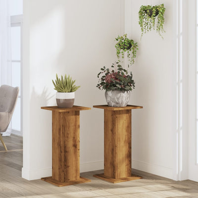 Kasvitelineet 2 kpl artesaanitammi 30x30x60 cm tekninen puu