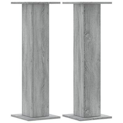 Kasvitelineet 2 kpl harmaa Sonoma 30x30x95 cm tekninen puu