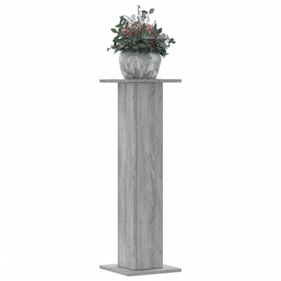 Kasvitelineet 2 kpl harmaa Sonoma 30x30x95 cm tekninen puu