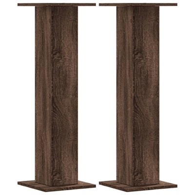 Kasvitelineet 2 kpl ruskea tammi 30x30x95 cm tekninen puu