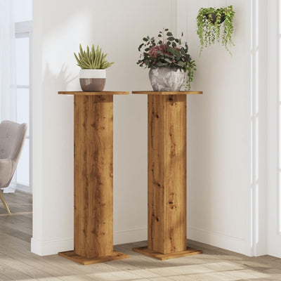 Kasvitelineet 2 kpl artesaanitammi 30x30x95 cm tekninen puu