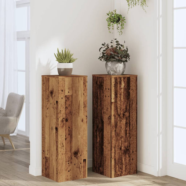 Kasvitelineet 2 kpl vanha puu 33x33x100 cm tekninen puu