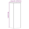 Kasvitelineet 2 kpl vanha puu 33x33x100 cm tekninen puu
