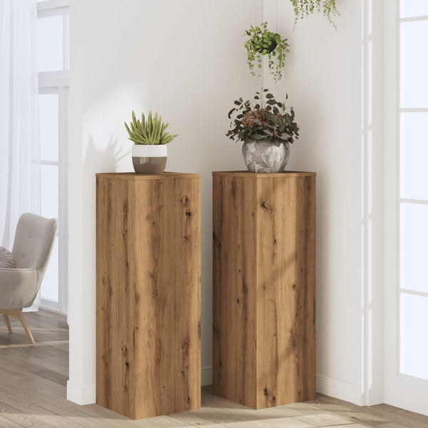 Kasvitelineet 2 kpl artesaanitammi 33x33x100 cm tekninen puu