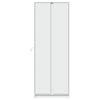 Kaappi LED-valoilla valkoinen 74x32,5x200 cm tekninen puu