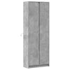 Kaappi LED-valoilla betoninharmaa 74x32,5x200 cm tekninen puu
