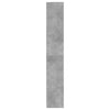 Kaappi LED-valoilla betoninharmaa 74x32,5x200 cm tekninen puu
