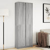 Kaappi LED-valoilla harmaa Sonoma 74x32,5x200 cm tekninen puu