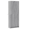 Kaappi LED-valoilla harmaa Sonoma 74x32,5x200 cm tekninen puu