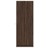 Kaappi LED-valoilla ruskea tammi 74x32,5x200 cm tekninen puu