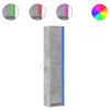 Kaappi LED-valoilla betoninharmaa 41,5x32,5x200 cm tekninen puu
