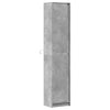 Kaappi LED-valoilla betoninharmaa 41,5x32,5x200 cm tekninen puu