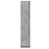 Kaappi LED-valoilla betoninharmaa 41,5x32,5x200 cm tekninen puu