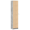 Kaappi LED-valoilla betoninharmaa 41,5x32,5x200 cm tekninen puu