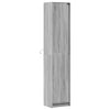 Kaappi LED-valoilla harmaa Sonoma 41,5x32,5x200 cm tekninen puu