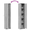 Kaappi LED-valoilla harmaa Sonoma 41,5x32,5x200 cm tekninen puu