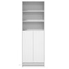 Kaappi LED-valoilla valkoinen 69x32,5x200 cm tekninen puu