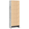 Kaappi LED-valoilla betoninharmaa 69x32,5x200 cm tekninen puu