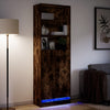 Kaappi LED-valoilla savutammi 69x32,5x200 cm tekninen puu