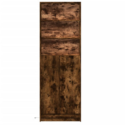 Kaappi LED-valoilla savutammi 69x32,5x200 cm tekninen puu
