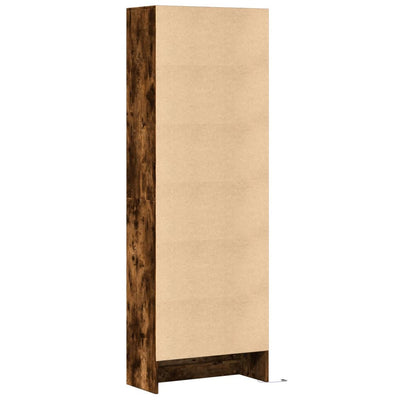 Kaappi LED-valoilla savutammi 69x32,5x200 cm tekninen puu