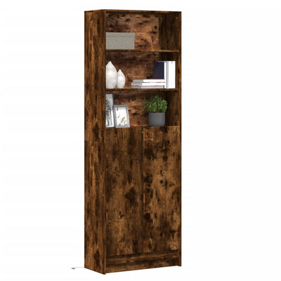 Kaappi LED-valoilla savutammi 69x32,5x200 cm tekninen puu