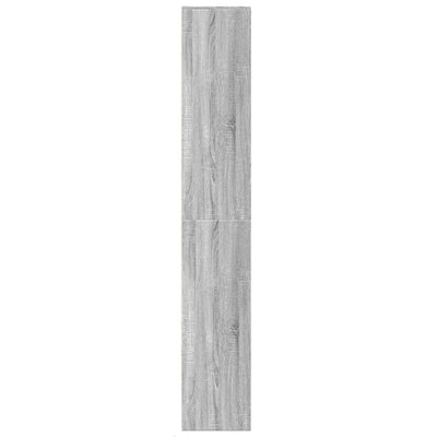 Kaappi LED-valoilla harmaa Sonoma 69x32,5x200 cm tekninen puu