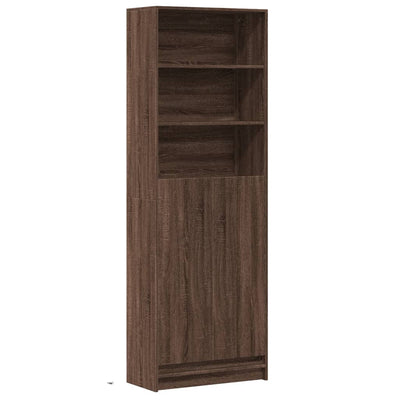 Kaappi LED-valoilla ruskea tammi 69x32,5x200 cm tekninen puu