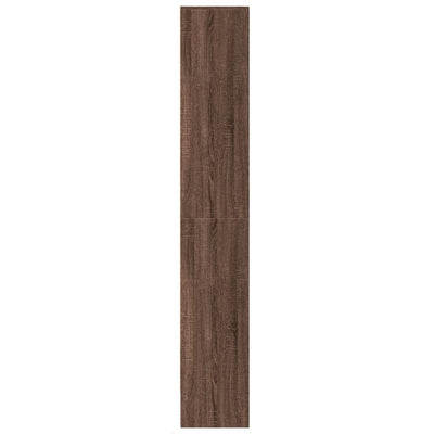 Kaappi LED-valoilla ruskea tammi 69x32,5x200 cm tekninen puu