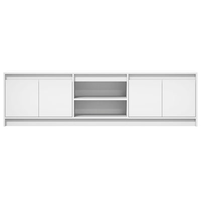 TV-taso LED-valoilla valkoinen 180x34x50 cm tekninen puu