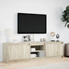 TV-taso LED-valoilla Sonoma-tammi 180x34x50 cm tekninen puu