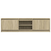 TV-taso LED-valoilla Sonoma-tammi 180x34x50 cm tekninen puu